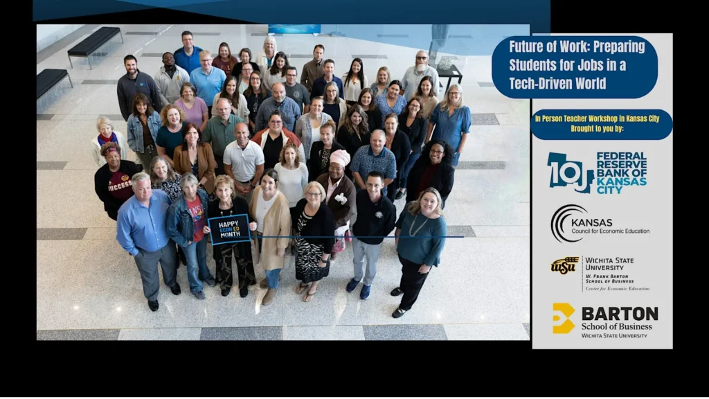 Future of Work: Preparing Students for Jobs in a Tech-Driven World - an in person teacher workshop in Denver brought to you by Federal Reserve Bank of Kansas City, Kansas Council for Economic Education, Wichita State University, and Barton School of Business