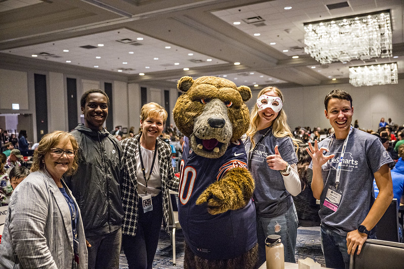 LifeSmarts team posing with mascot